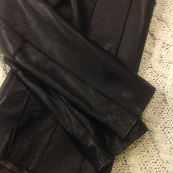 Michael Kors Collarless Leather Jacket - Picture 7 of 7